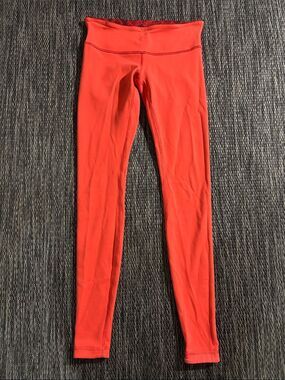 Lululemon Wunder Under Reversible Low Rise Legging Cranberry/Alarming Luon Sz 6